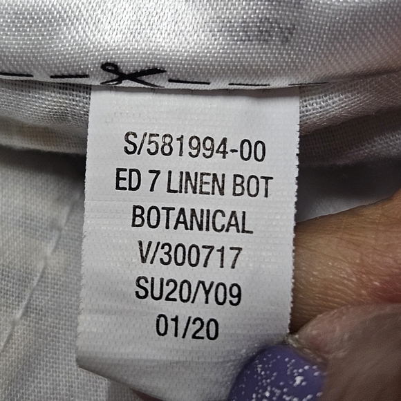 Old Navy Everyday Short Mid Rise 12 Botanical Yellow Linen Blend Tropical - Picture 12 of 12